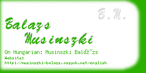 balazs musinszki business card